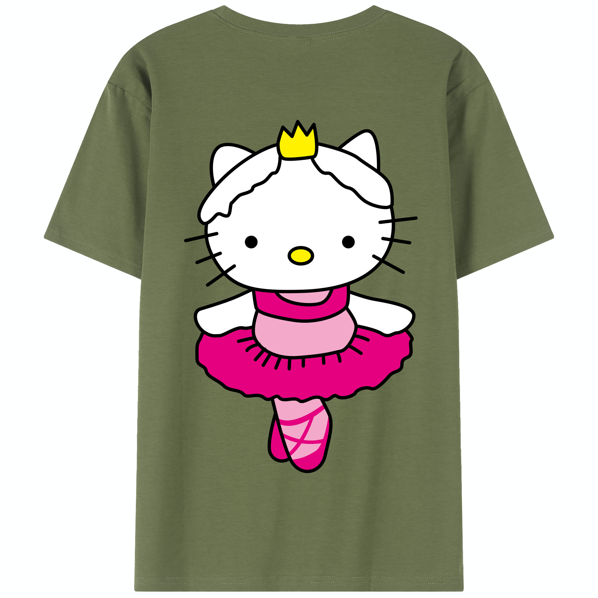 （画像用） Hello Kitty ハローキティ 綿100％半袖Tシャツ（背面プリント）